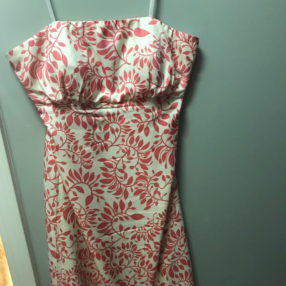 Silk strapless dress